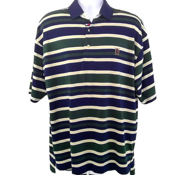 Tommy Hilfiger Other - Tommy Hilfiger Men's Striped Golf Polo Short Sleeve Shirt Collared Size Medium